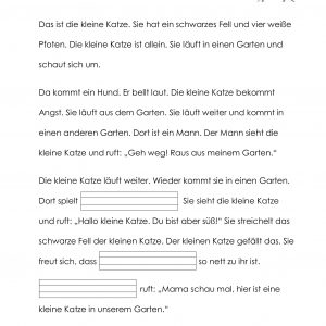 Die kleine Katze (für Mädchen)